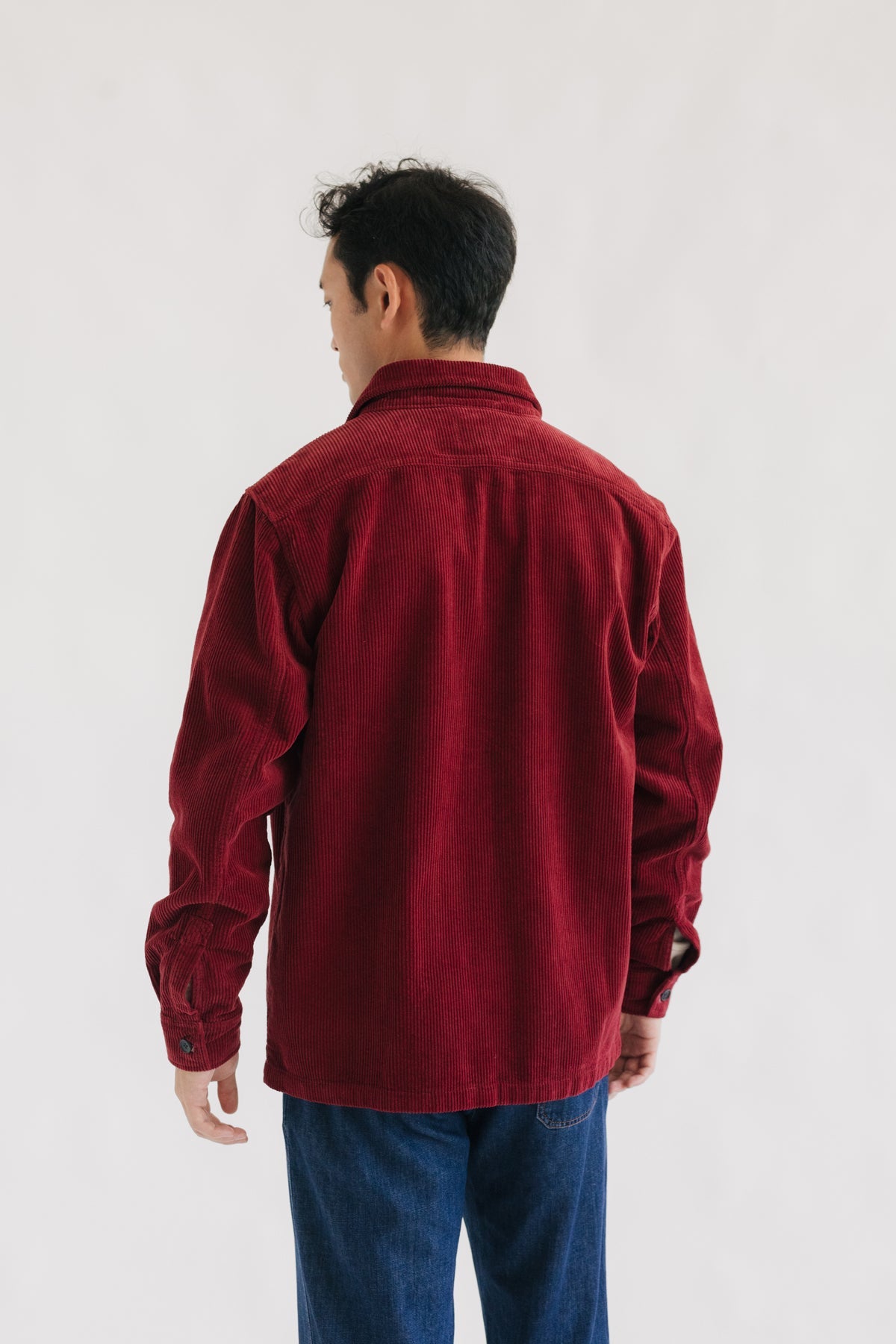 organic cotton corduroy red shirt