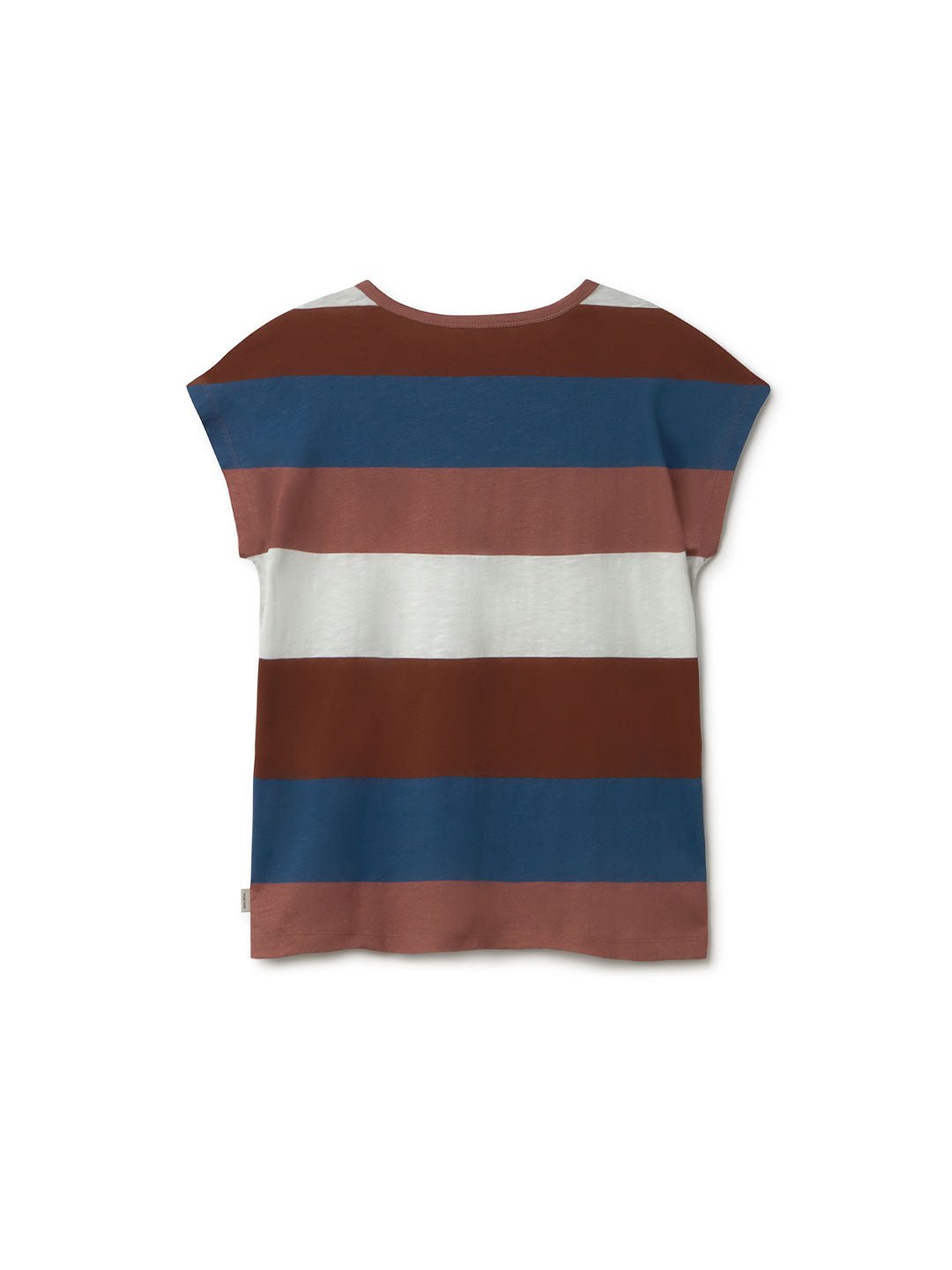 Sustainable cotton tee with wide stripoes