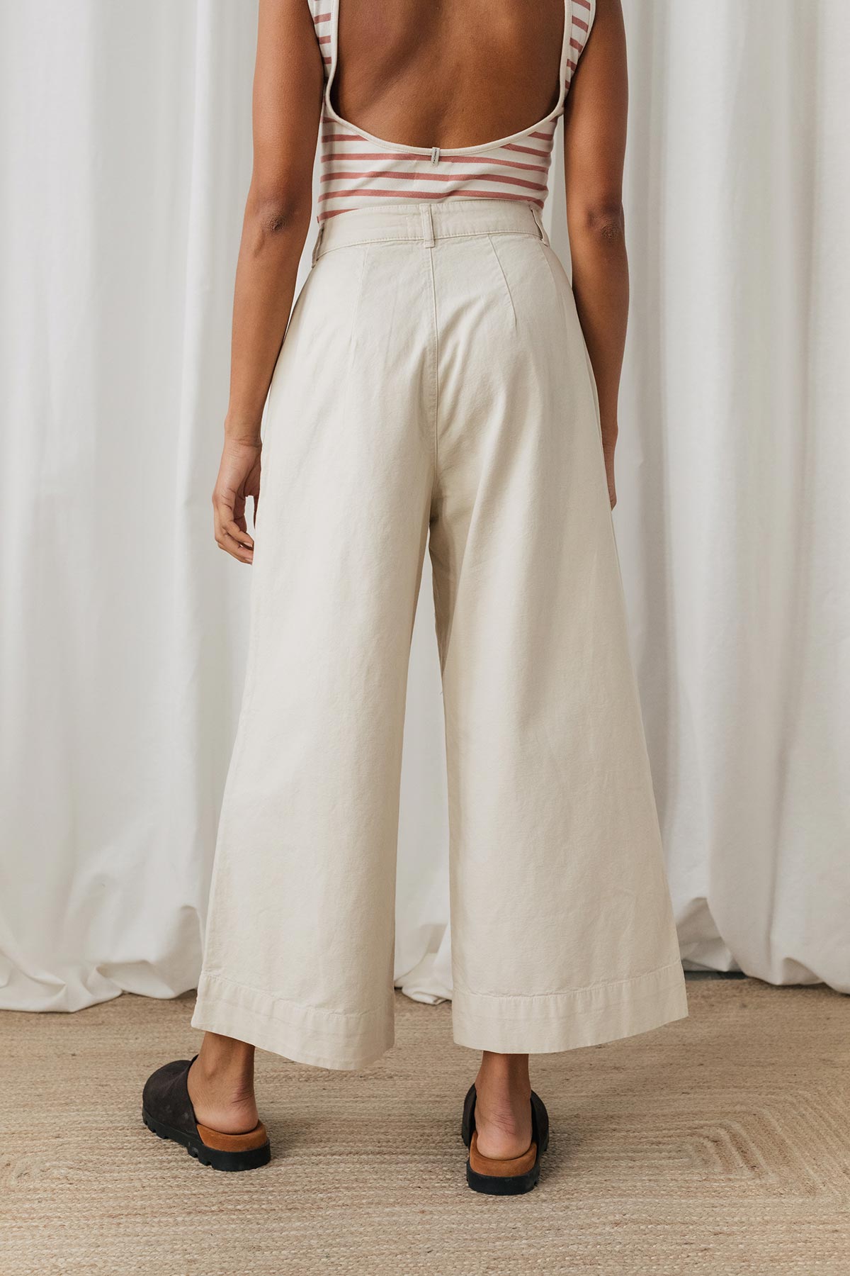 Sustainable cotton linen trousers