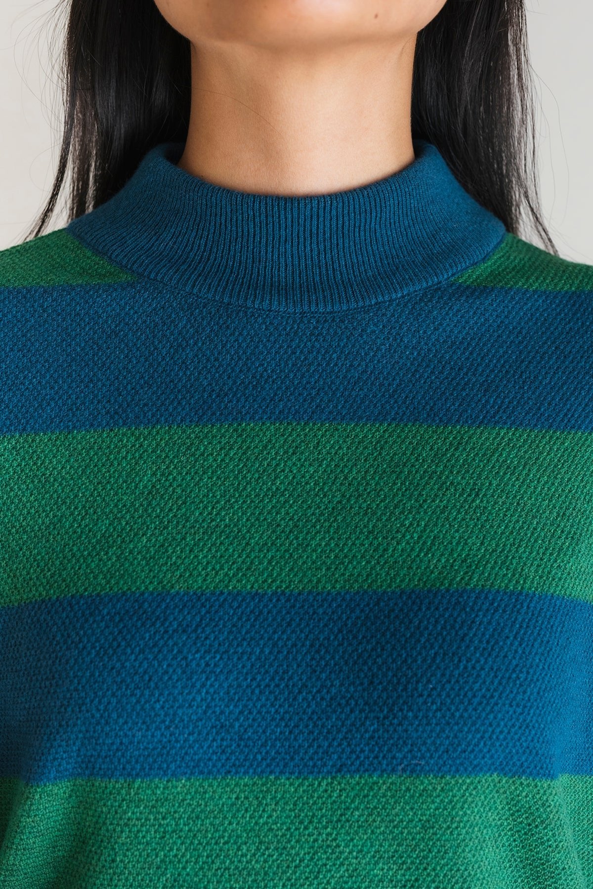Sebastiana - Green Blue Stripes