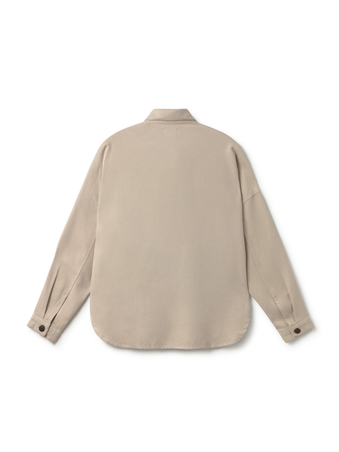 Feather grey organic cotton flannel shirt women back