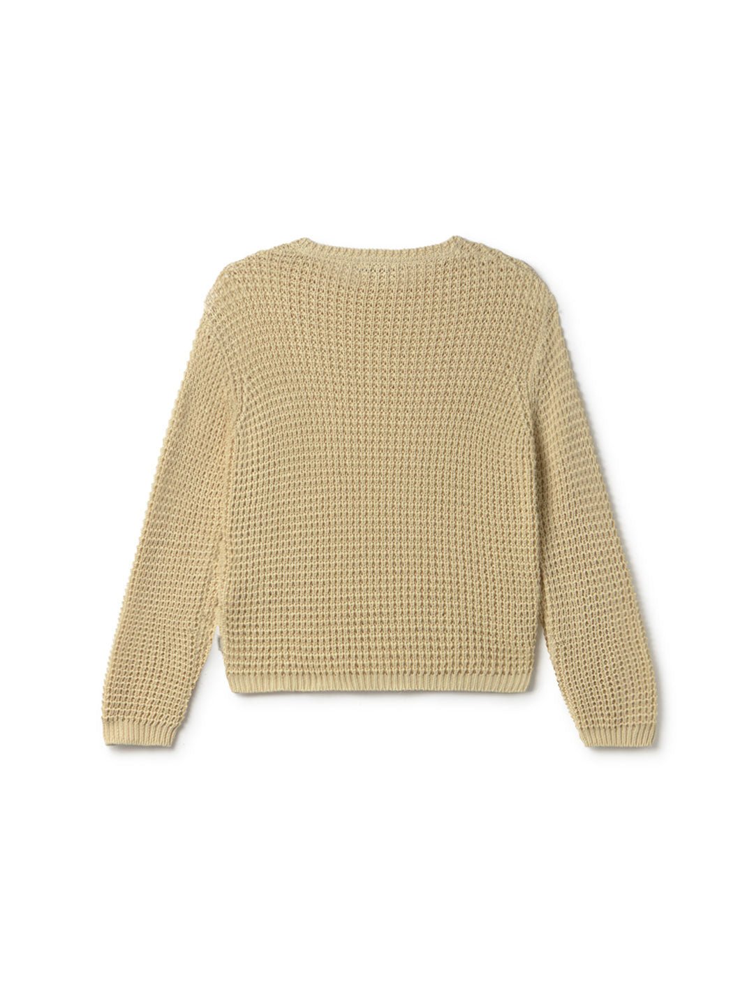 Cream organic cotton knit women back