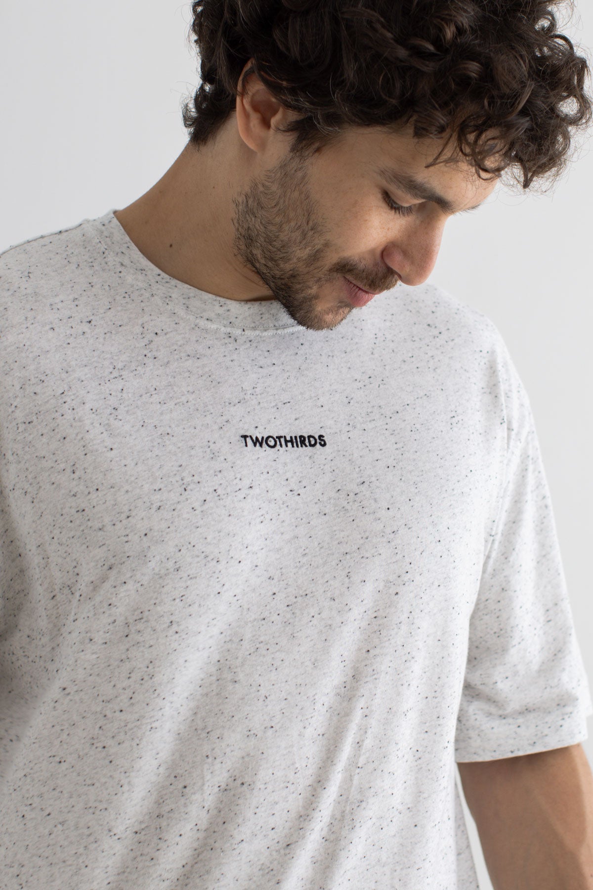 White Oversized t-shirt men detail front