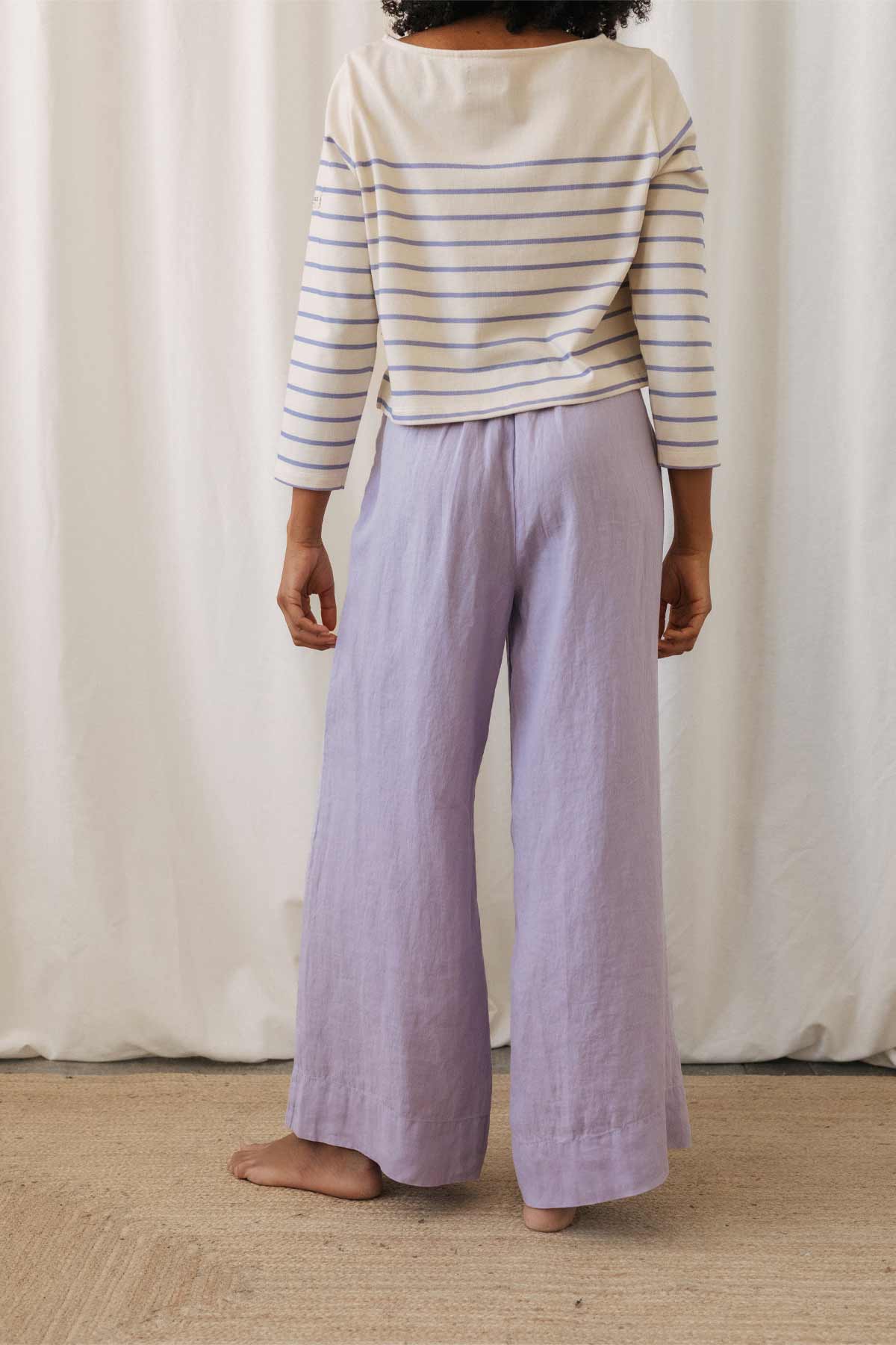 meta-preview, wide-leg linen purple pants for women
