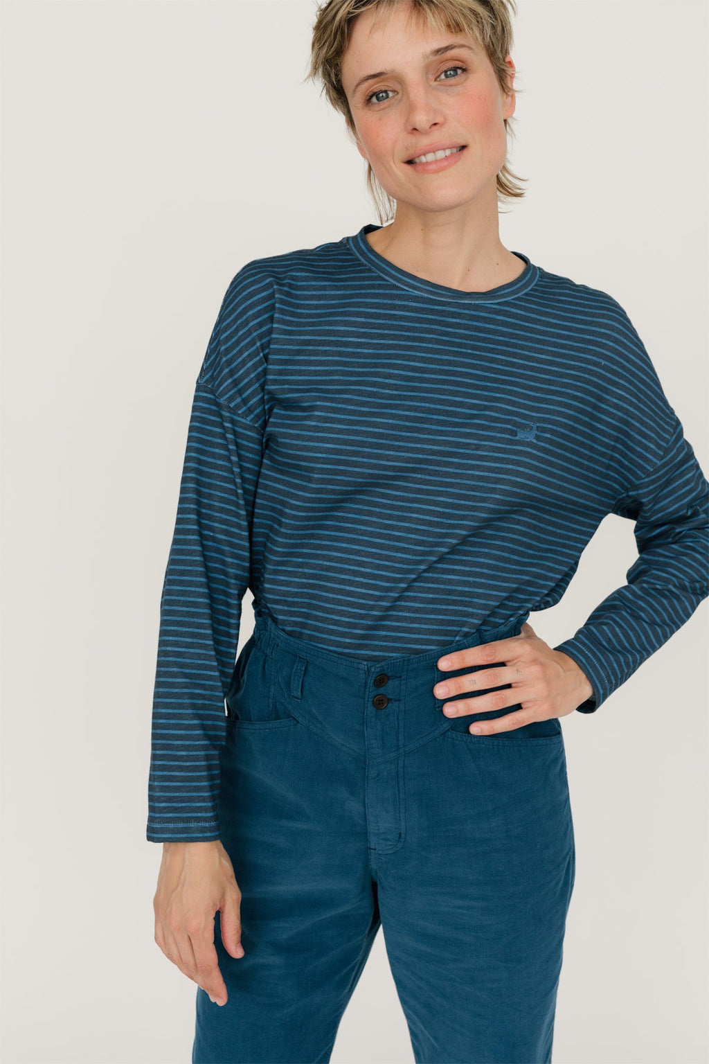 Verte - Navy Blue Stripes