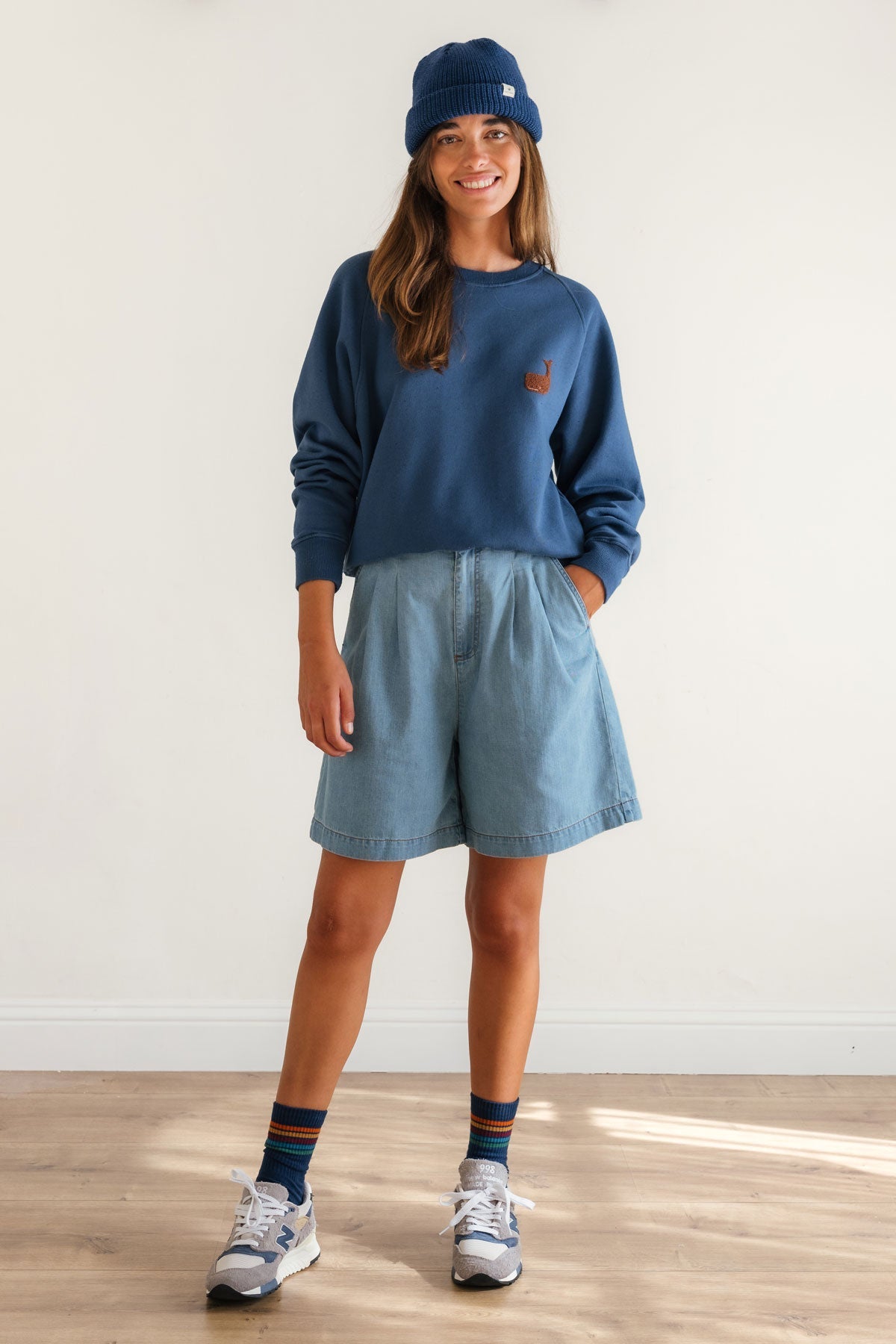 Women’s relaxed blue shorts