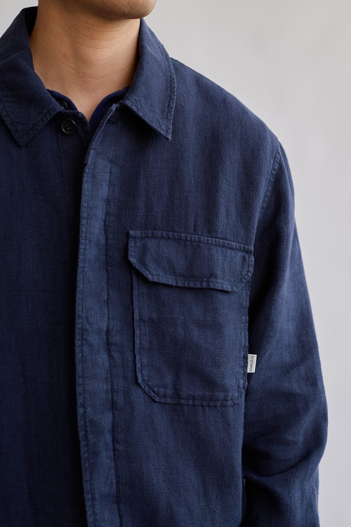 smart casual navy overshirt