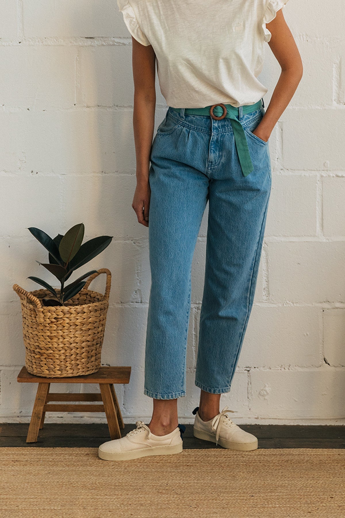 Woven Belt - Cascade Green