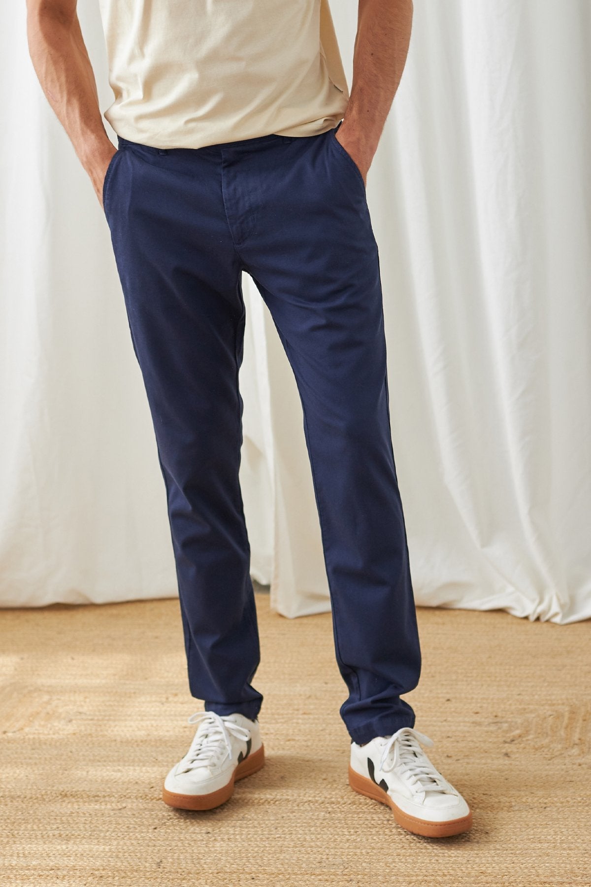 navy eco-friendly men chinos