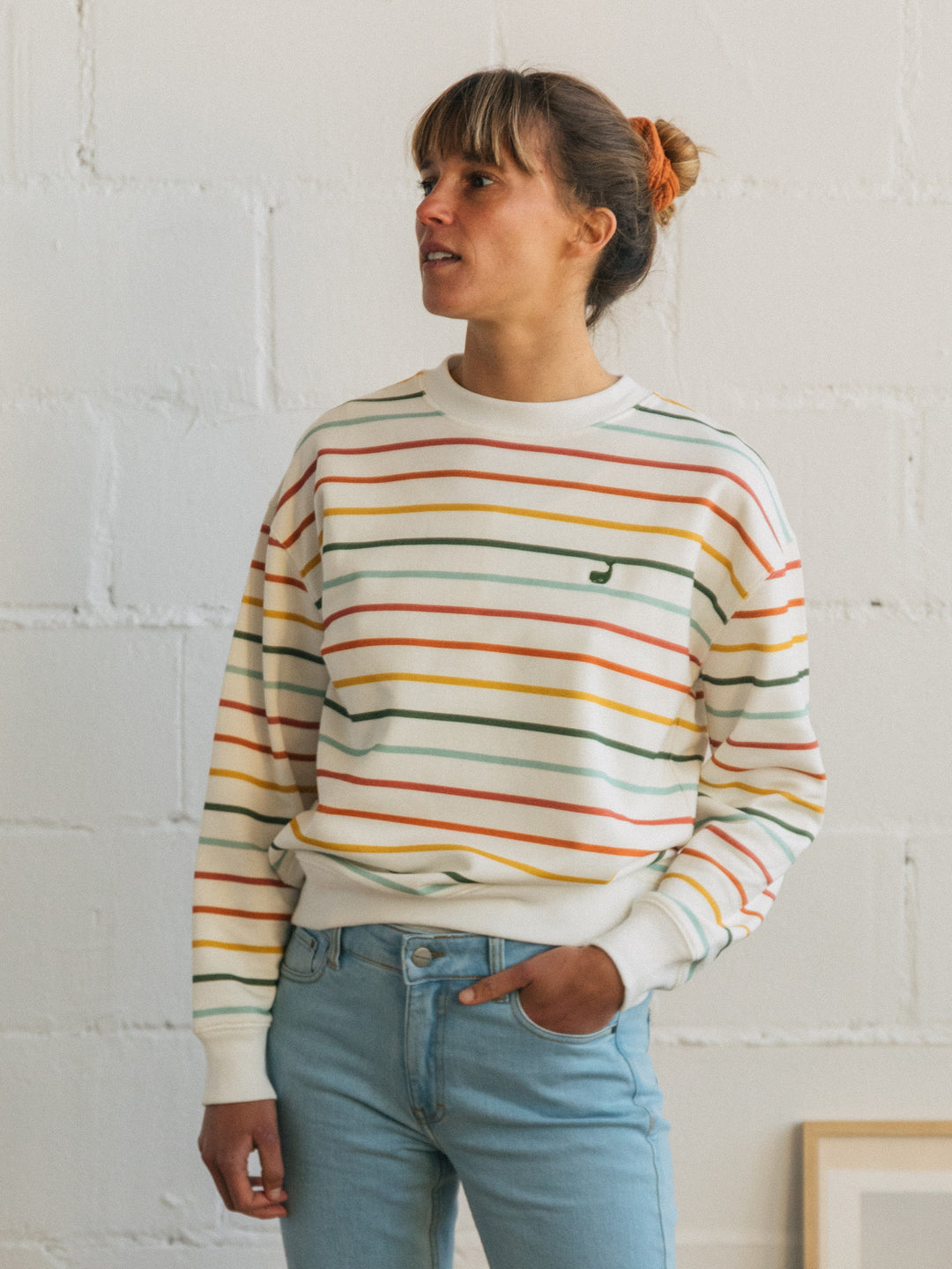 twothirds mixed stripes sweatshirt
