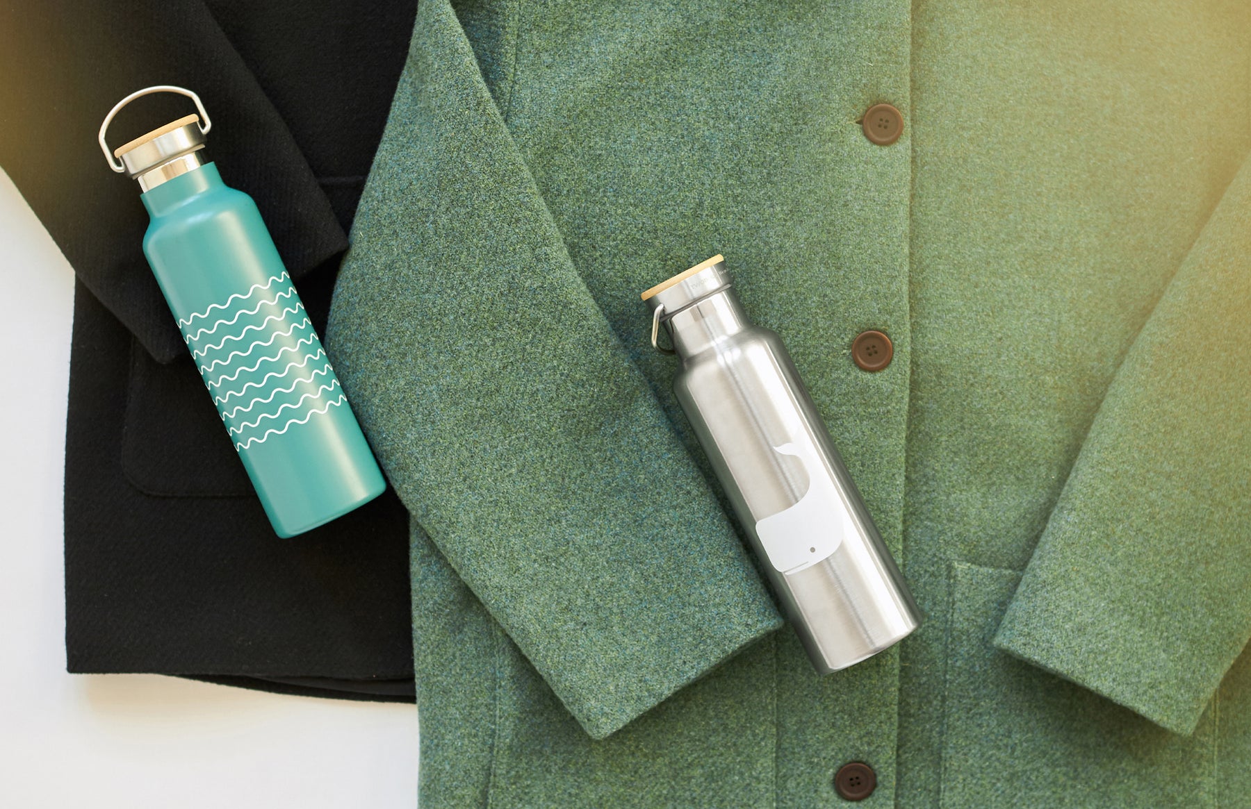 Thermo Bottle Waves - Teal