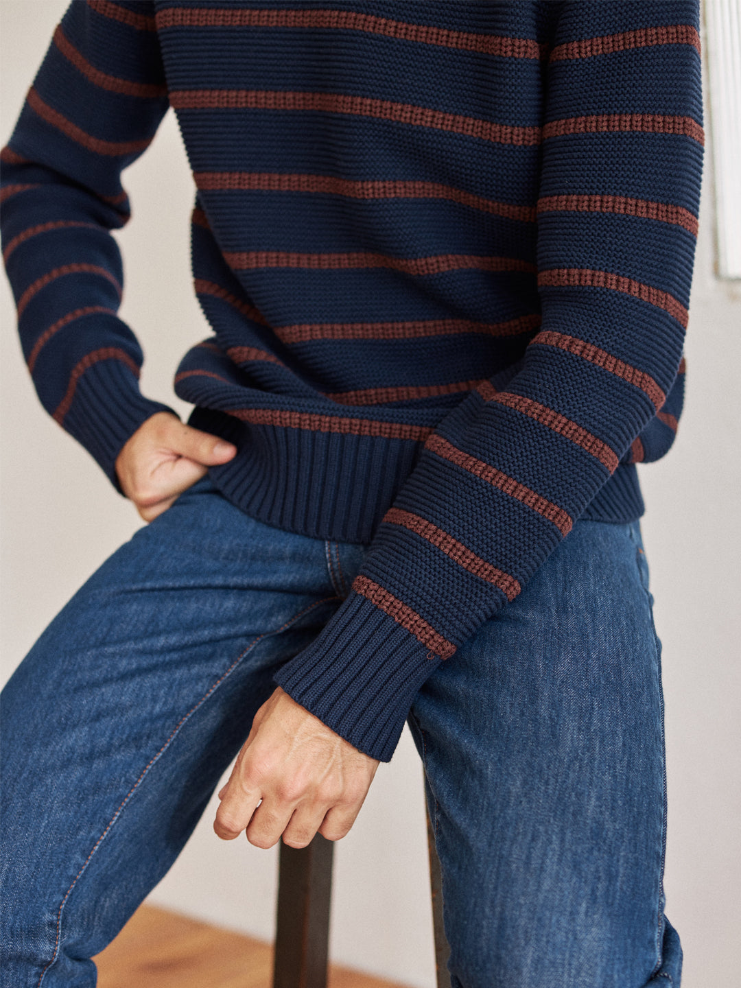 Kalpati - Navy/Brown Stripes