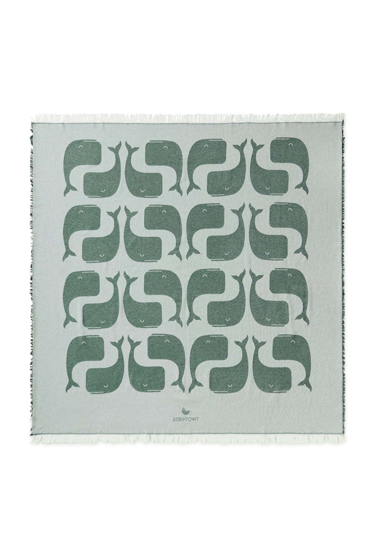Big Beach Towel Big Whales - Green