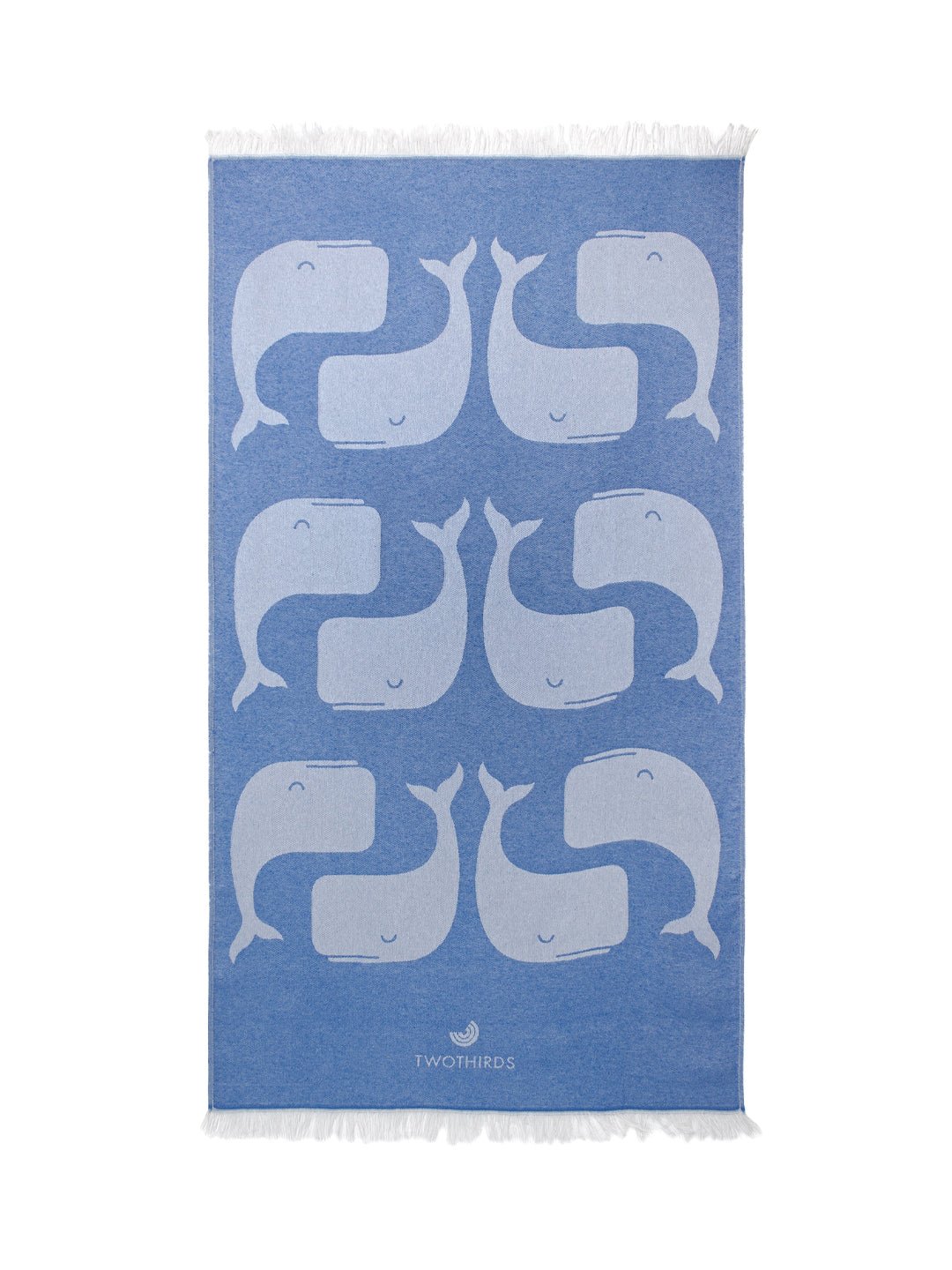 Beach Blanket Big Whales - Blue