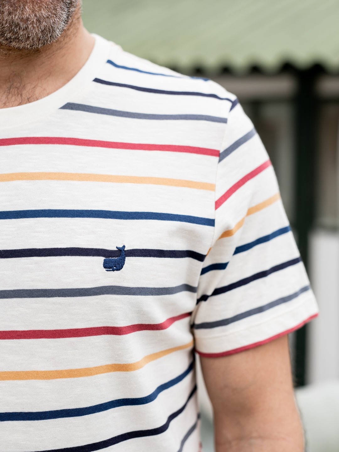 Whale embroidery on eco-fashion from two thirds