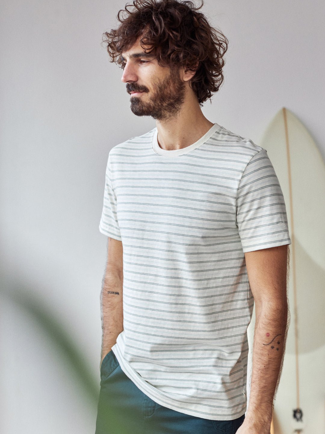 Livingston - Aqua Green Stripes