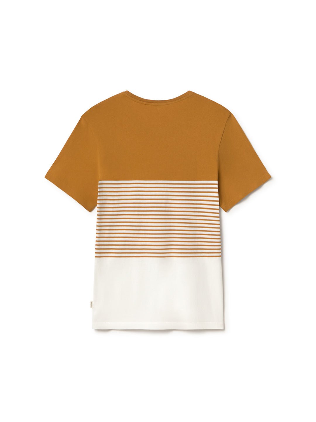 Mustard Colour-block t-shirt men back
