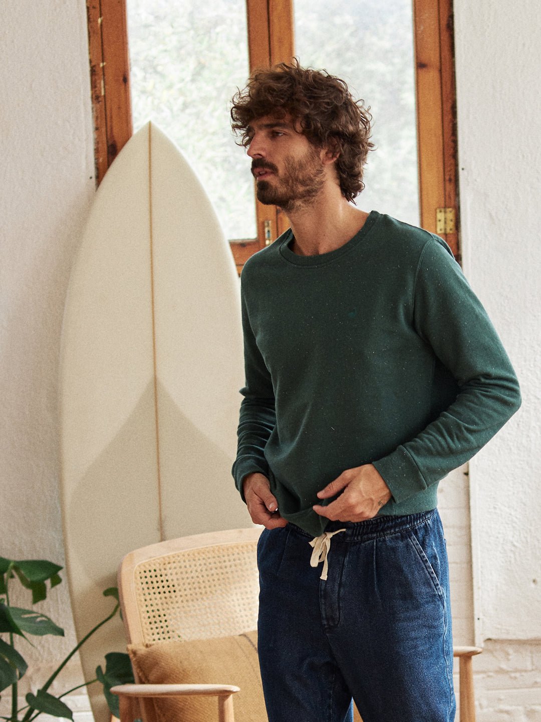 Sepanggar Man Sweatshirt - Dark Green
