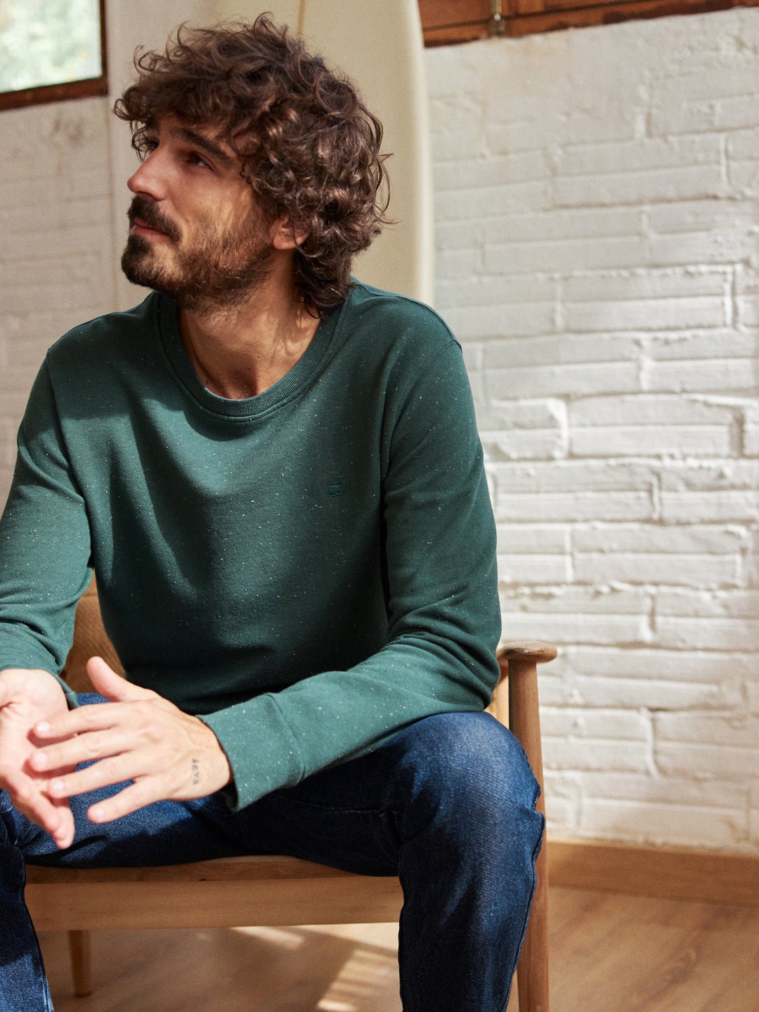 Sepanggar Man Sweatshirt - Dark Green