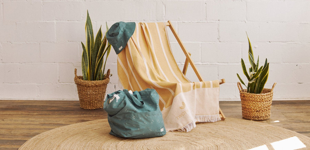 Travel Towel Straight Stripes - Mustard