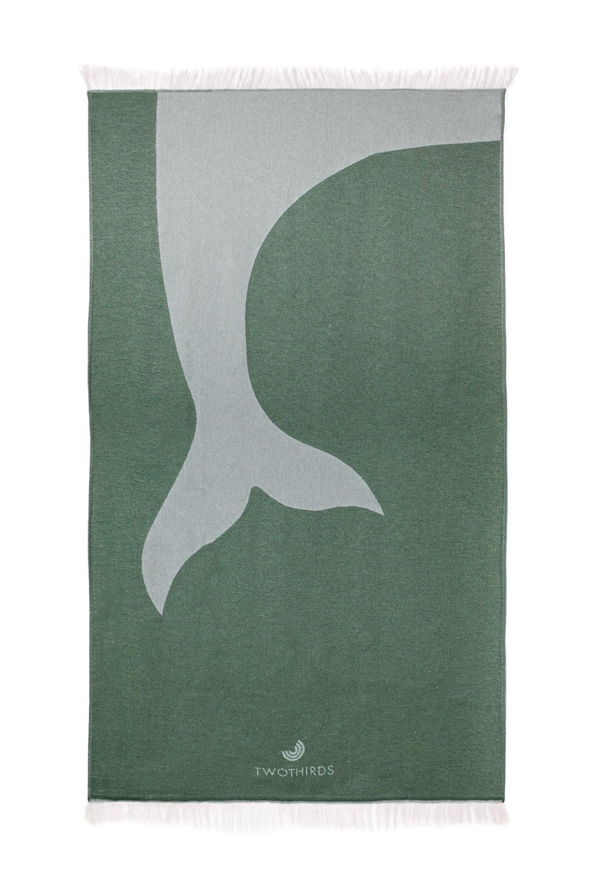 Travel Towel Whale Tail - Green