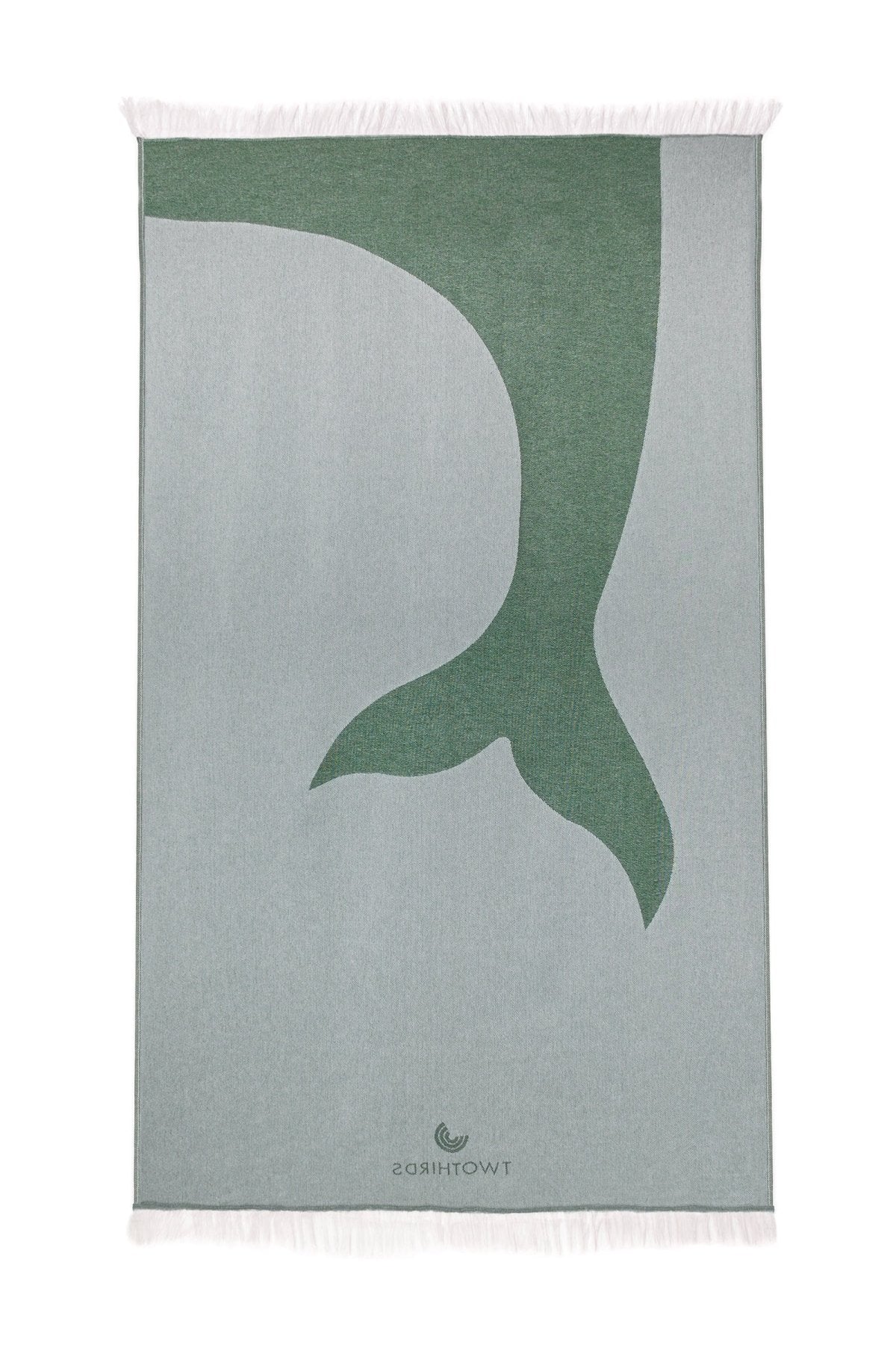 Travel Towel Whale Tail - Green